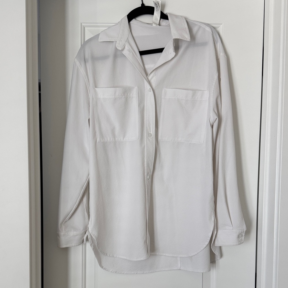 ALO Yoga Textured White Top